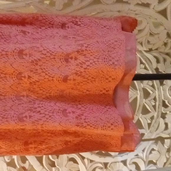 AGB SZ XL Women's Lace Design Pleated Tank Style Blouse - Picture 5 of 14